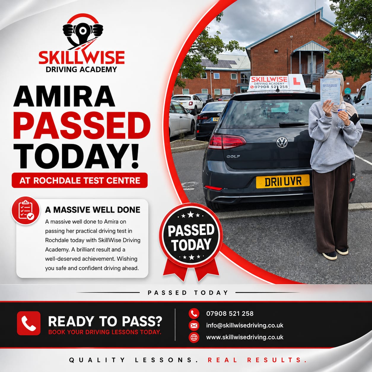 SkillWise pupil passed their driving test — photo 5