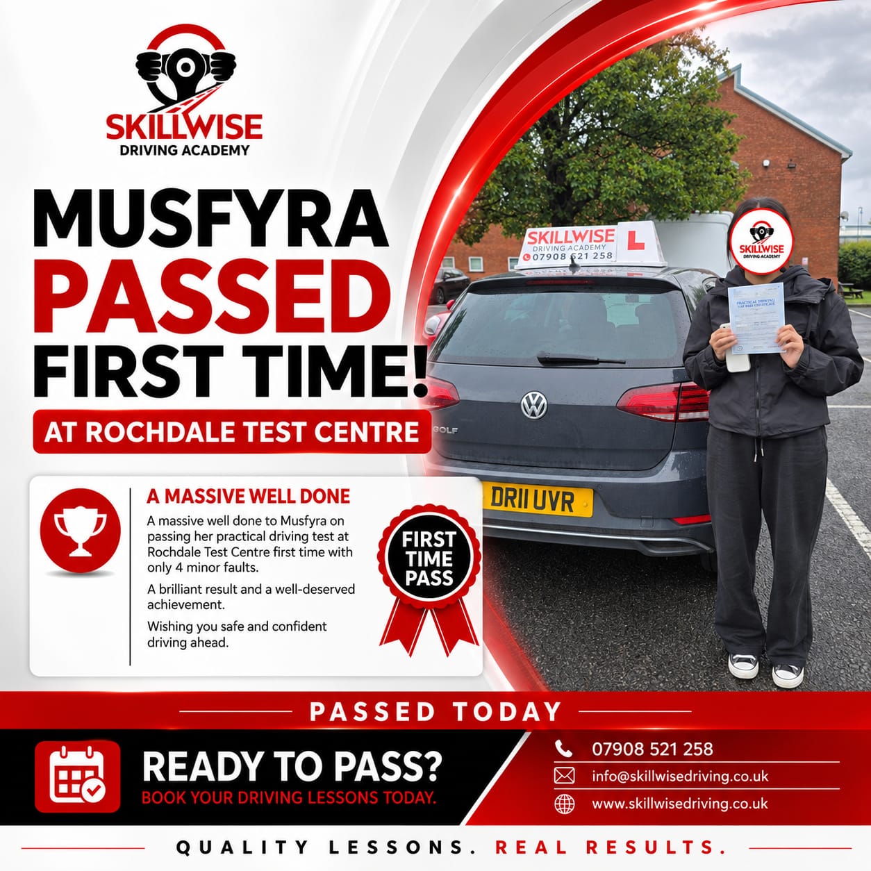 SkillWise pupil passed their driving test — photo 3