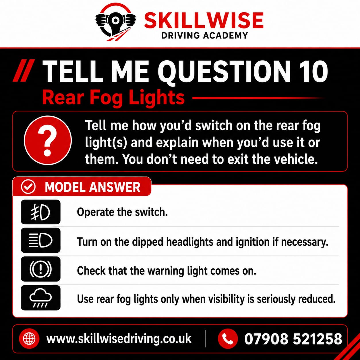 Tell Me 10 - Rear fog lights