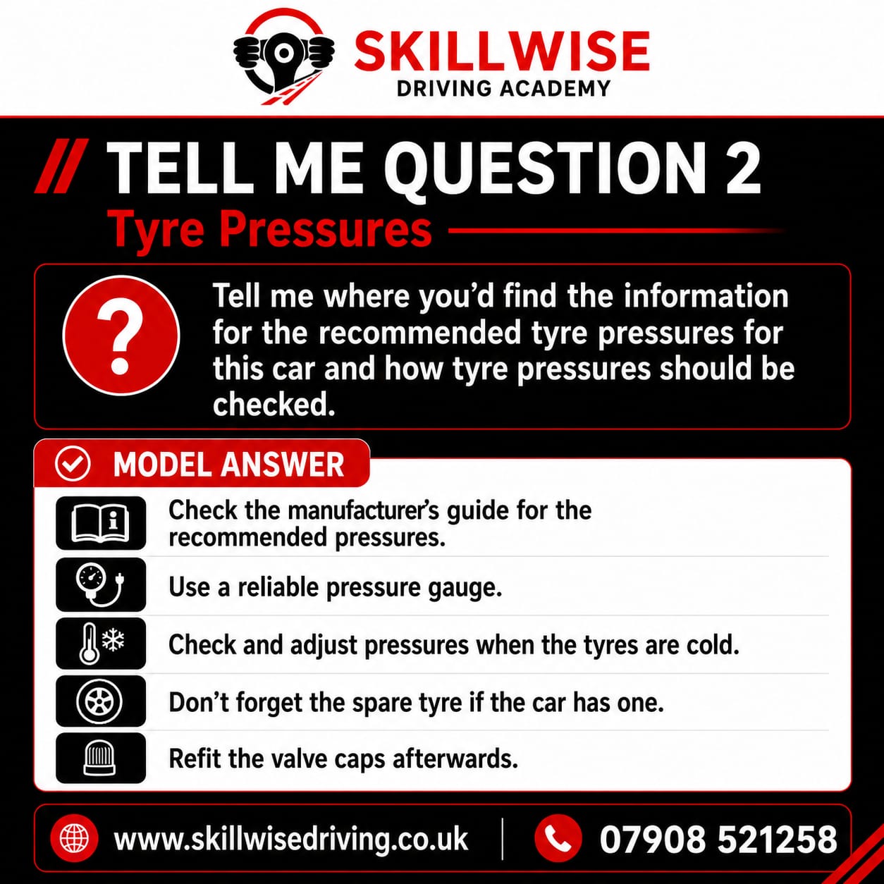 Tell Me 2 - Tyre pressures