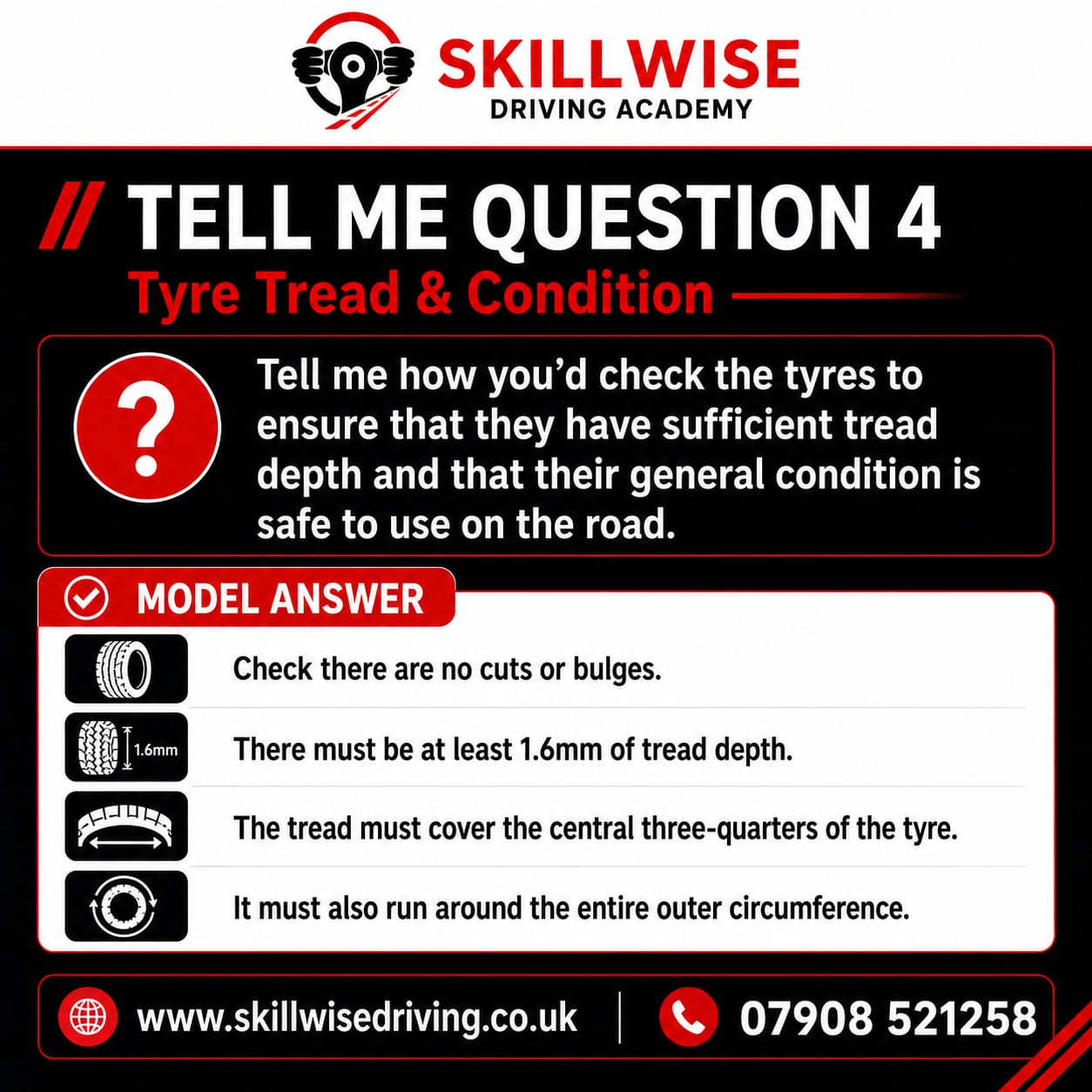 Tell Me 4 - Tyre tread & condition