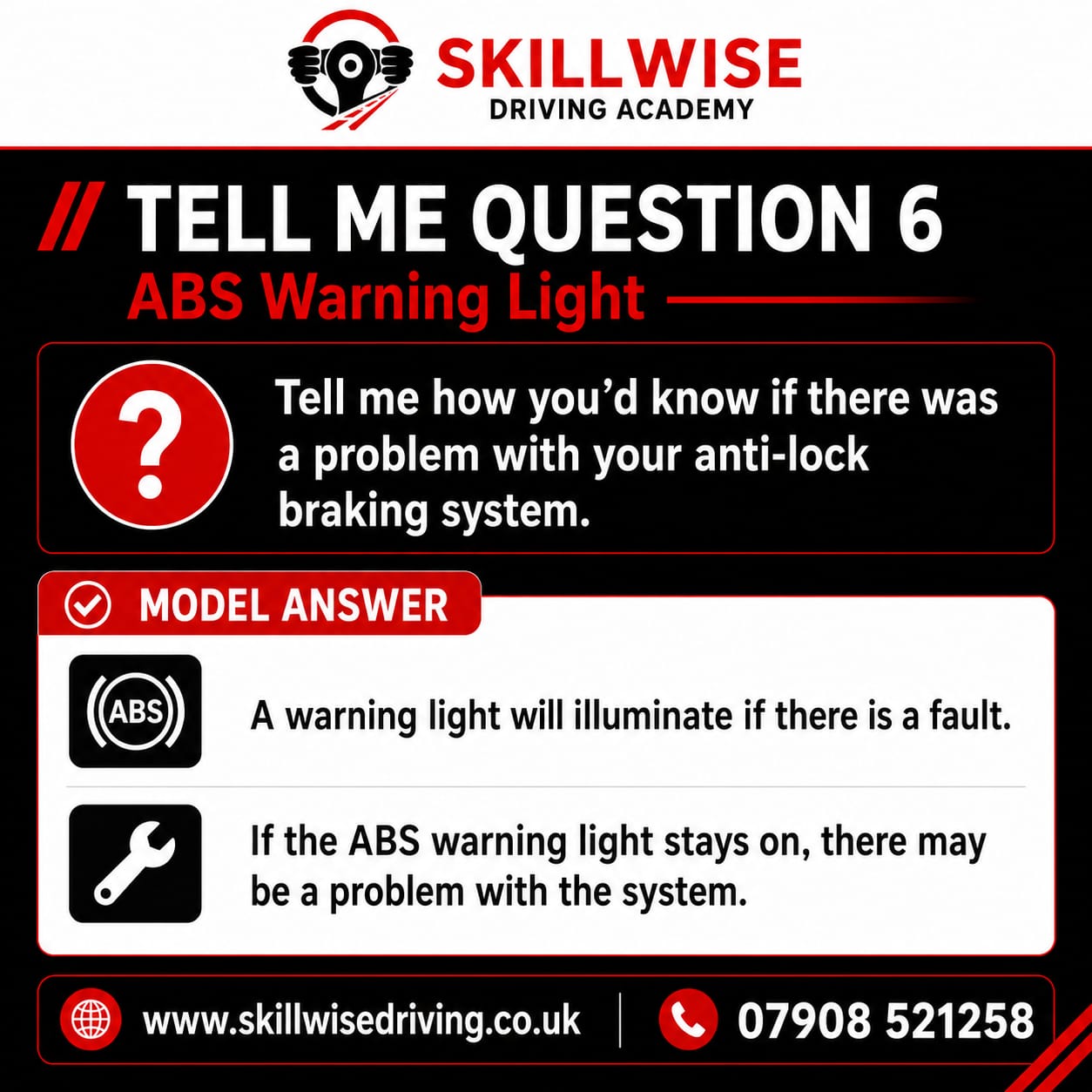 Tell Me 6 - ABS warning light